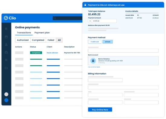 Clio Payments Dashboard