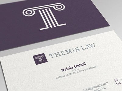 Themis Law business card design example