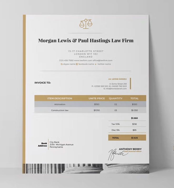 Envato Elements law firm letterhead template