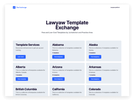 Product Screenshot Lawyaw Template Exchange