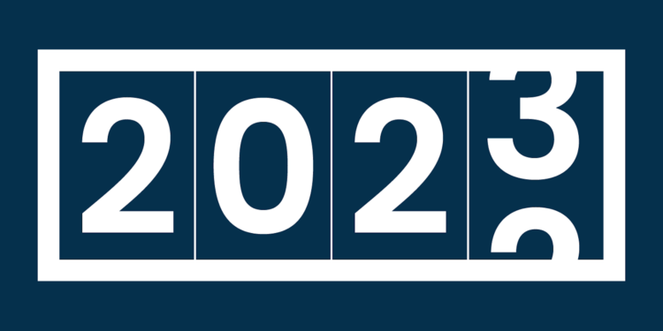Image of text switching from 2022 to 2023