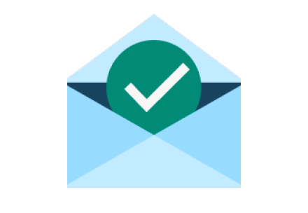 Checkmark in envelope