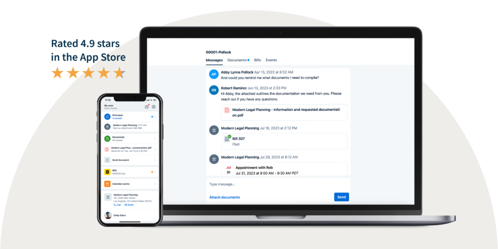 Clio for Clients mobile app