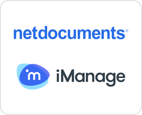 NetDocuments and iManage Integrations