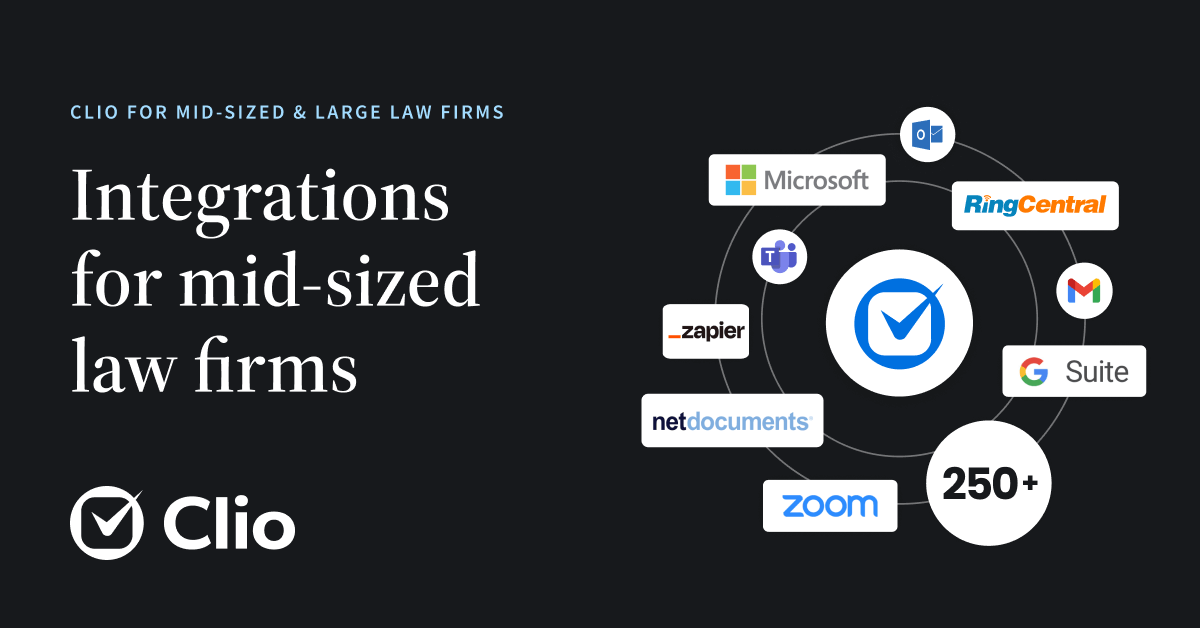 Clio’s Integrations for Mid-Sized Law Firms | Clio
