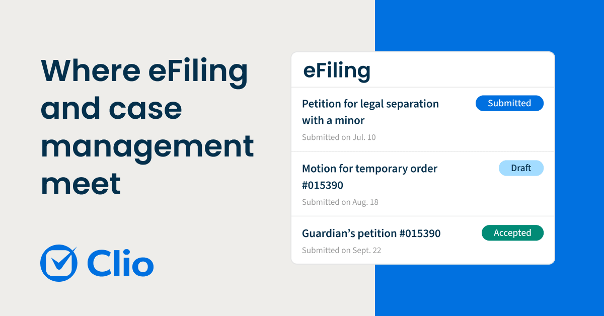 Clio File: Law Firm Electronic Court Filing Service | Simplify E-Filing