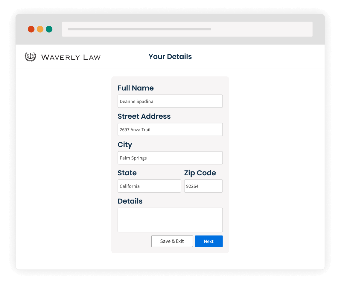 Simplified Product UI Clio Draft Build Client Trust Questionnaires Branding