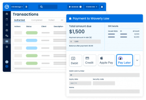 Online Payments, Pay Later, Clio Manage - Collage