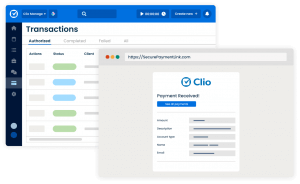 Online Payments, Pay Later, Clio Manage, Payment Received - Collage 