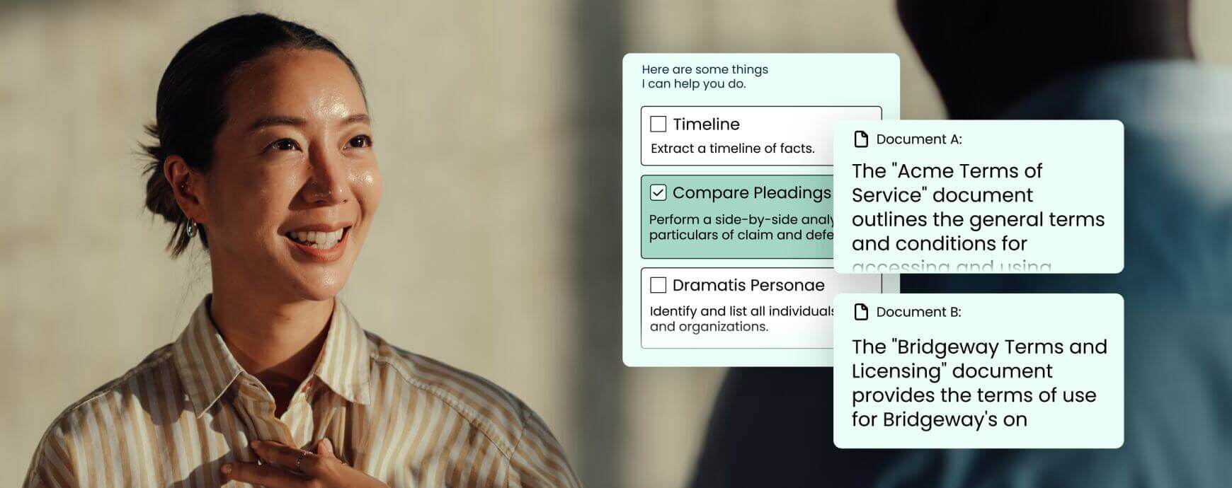Vincent Studio - Lawyer looking at Vincent Studio UI