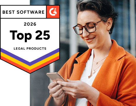 G2 Best Software Badge - 2026 Top 25 Legal Products
