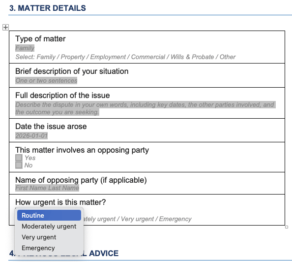 How To Create a Fillable Form in Word for Legal Documents
