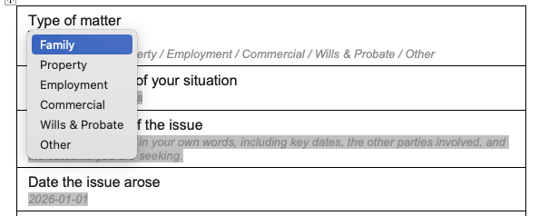 How To Create a Fillable Form in Word for Legal Documents