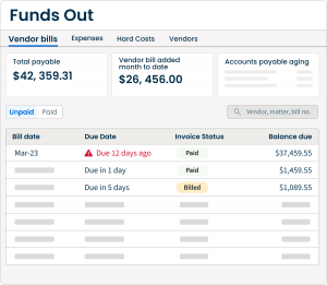 Accounts payable Funds out US Simple UI