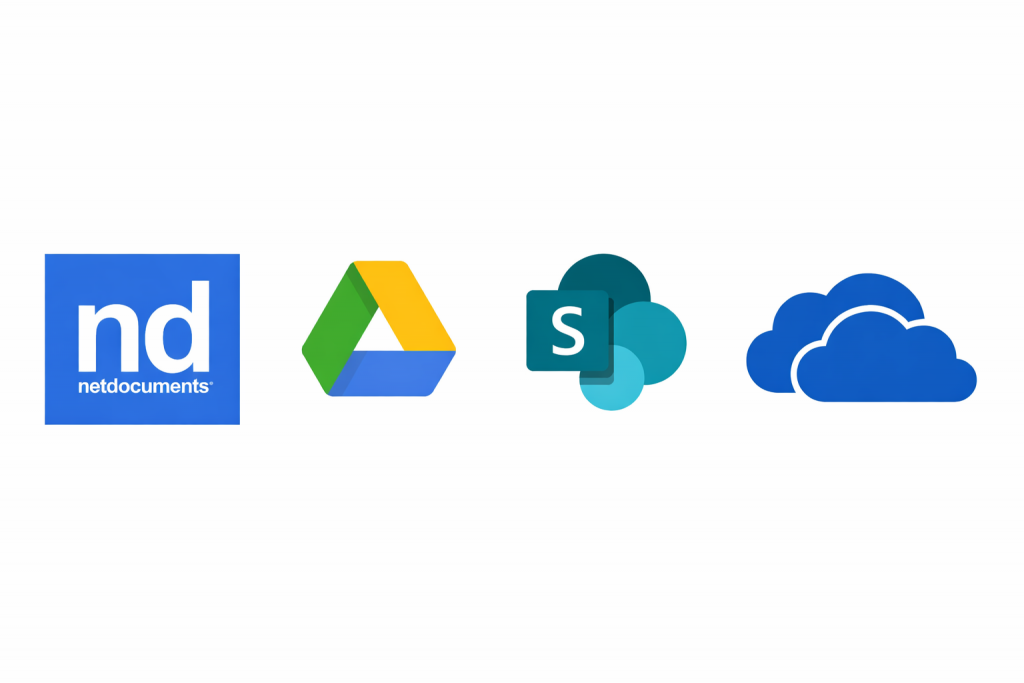 Cloud storage service logos