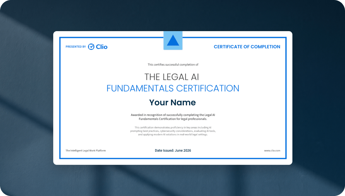Legal AI Fundamentals Certification