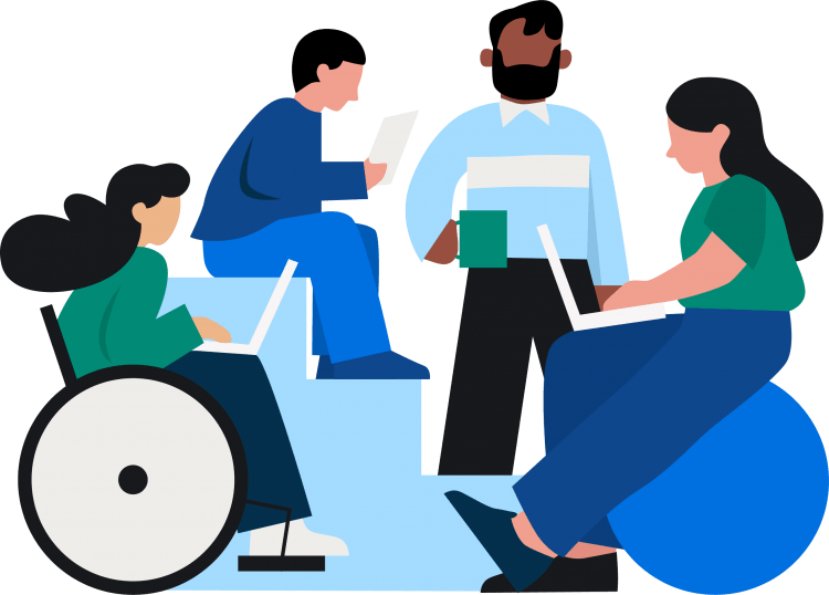 DIBE Illustration Set - Office Collaboration Scene