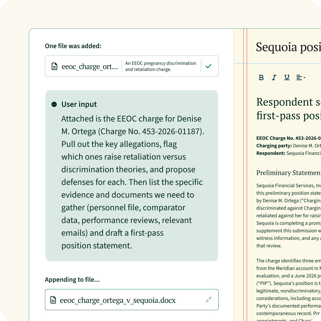 NA Vincent By Clio EEOC Charge And Position Statements 2026